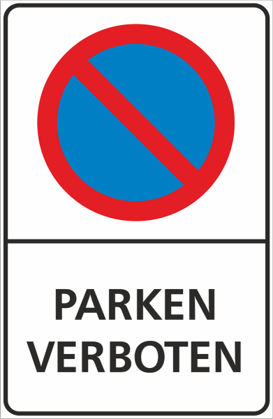 Parkplatzschild Parken verboten